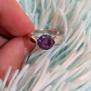 Purple dimond ring.